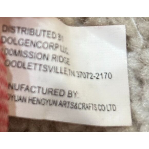 Red Faux Fur Christmas Stocking With Leopard Print Cuff 16" - Picture 6 of 7